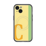 スリムプロテクションプレミアムケース with MagSafe［ オリジナル - initial color line - C yellow ］