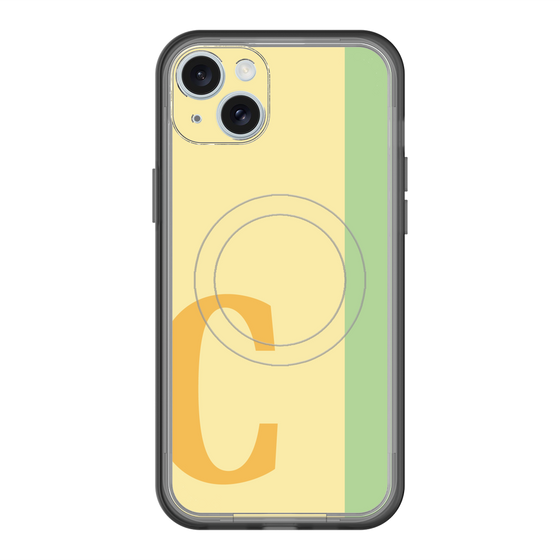 スリムプロテクションプレミアムケース with MagSafe［ オリジナル - initial color line - C yellow ］