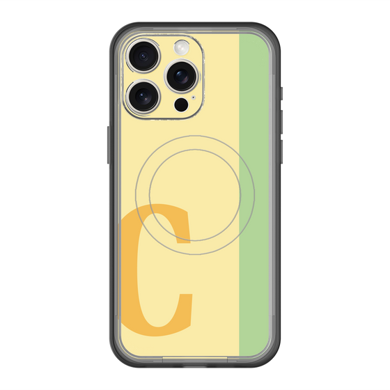 スリムプロテクションプレミアムケース with MagSafe［ オリジナル - initial color line - C yellow ］