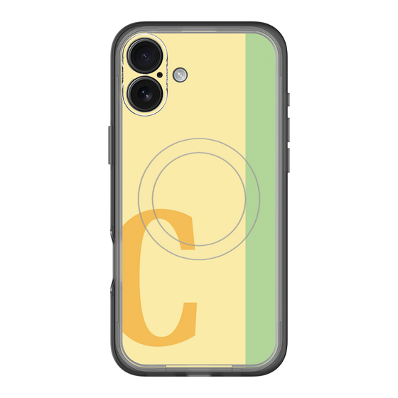スリムプロテクションプレミアムケース with MagSafe［ オリジナル - initial color line - C yellow ］