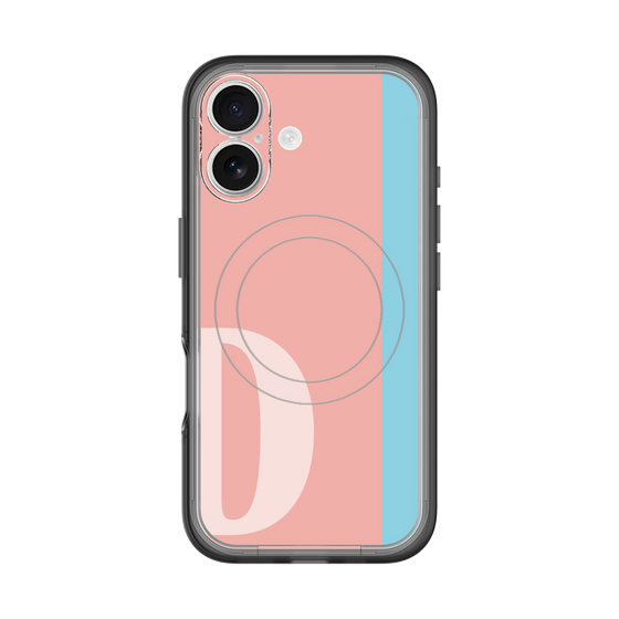 スリムプロテクションプレミアムケース with MagSafe［ オリジナル - initial color line - D pink ］