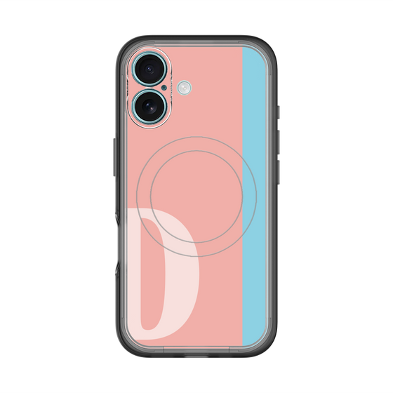 スリムプロテクションプレミアムケース with MagSafe［ オリジナル - initial color line - D pink ］