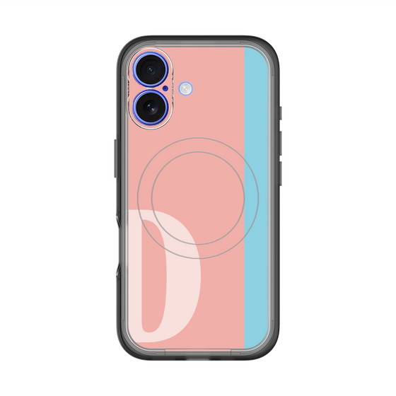 スリムプロテクションプレミアムケース with MagSafe［ オリジナル - initial color line - D pink ］