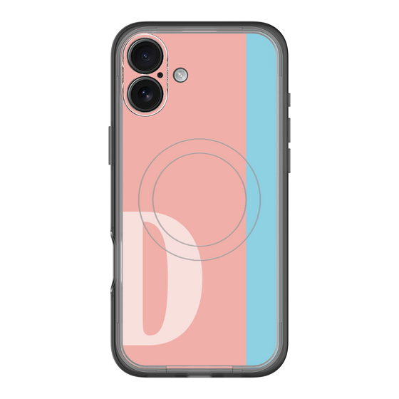 スリムプロテクションプレミアムケース with MagSafe［ オリジナル - initial color line - D pink ］