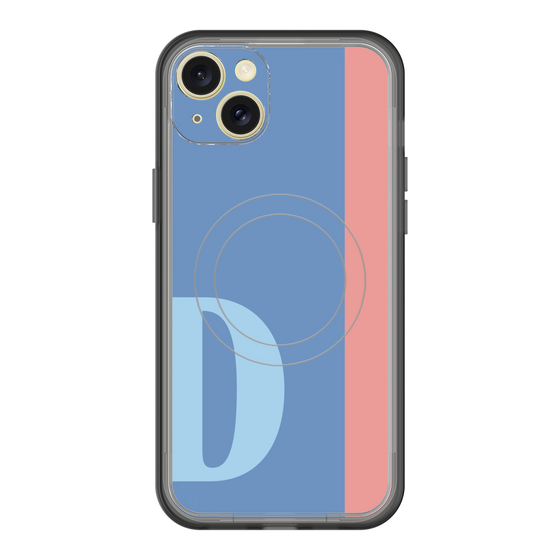 スリムプロテクションプレミアムケース with MagSafe［ オリジナル - initial color line - D blue ］