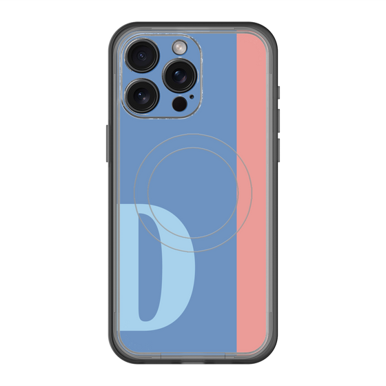 スリムプロテクションプレミアムケース with MagSafe［ オリジナル - initial color line - D blue ］