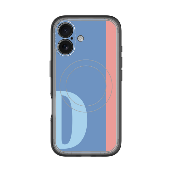 スリムプロテクションプレミアムケース with MagSafe［ オリジナル - initial color line - D blue ］