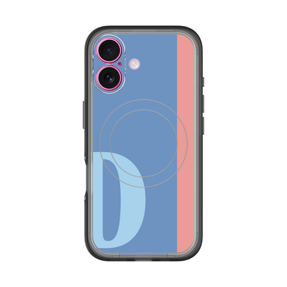スリムプロテクションプレミアムケース with MagSafe［ オリジナル - initial color line - D blue ］