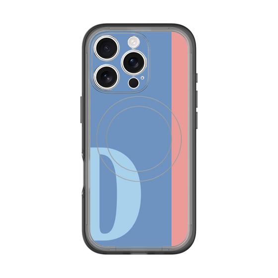 スリムプロテクションプレミアムケース with MagSafe［ オリジナル - initial color line - D blue ］