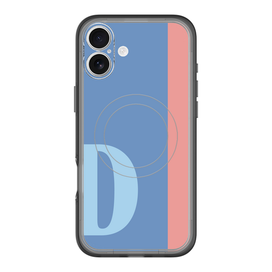 スリムプロテクションプレミアムケース with MagSafe［ オリジナル - initial color line - D blue ］