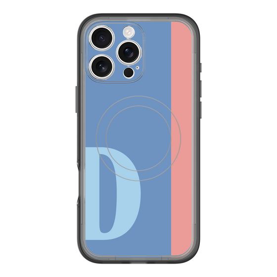 スリムプロテクションプレミアムケース with MagSafe［ オリジナル - initial color line - D blue ］