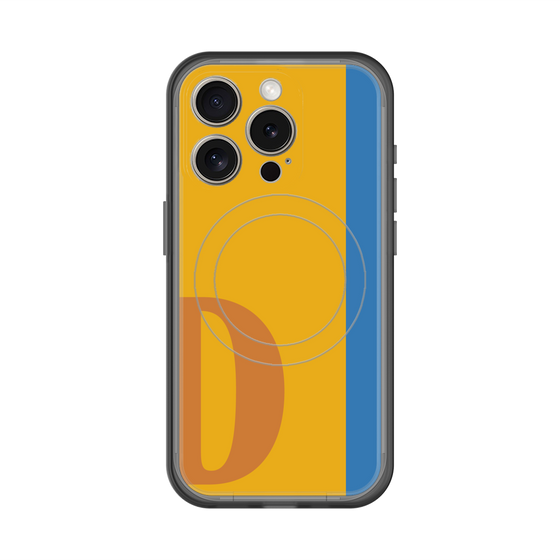 スリムプロテクションプレミアムケース with MagSafe［ オリジナル - initial color line - D orange ］