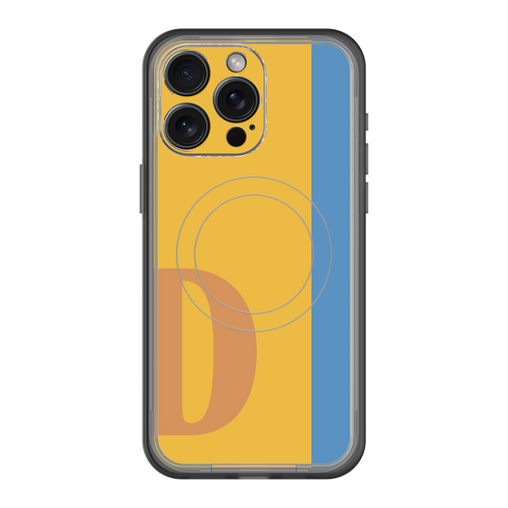 スリムプロテクションプレミアムケース with MagSafe［ オリジナル - initial color line - D orange ］