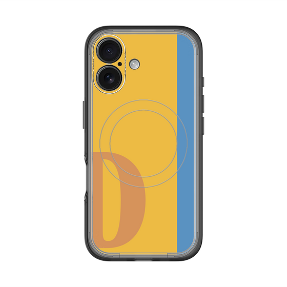 スリムプロテクションプレミアムケース with MagSafe［ オリジナル - initial color line - D orange ］