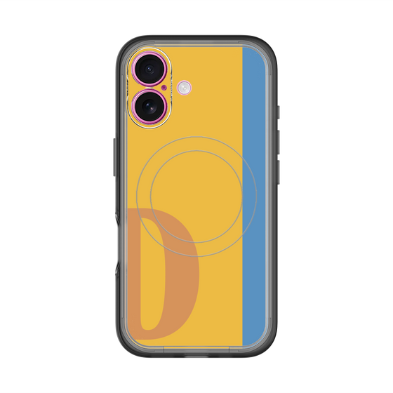 スリムプロテクションプレミアムケース with MagSafe［ オリジナル - initial color line - D orange ］