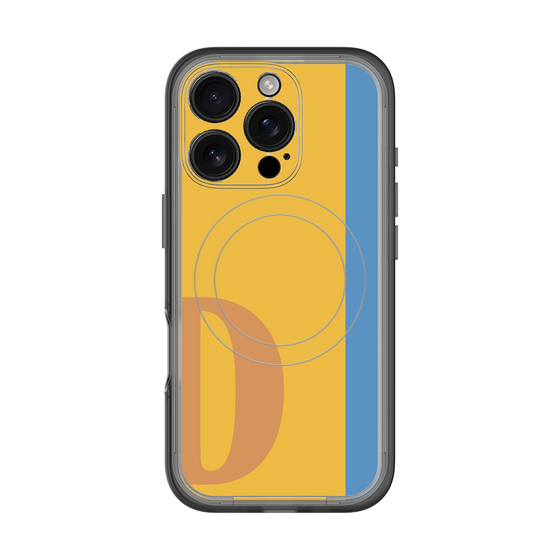 スリムプロテクションプレミアムケース with MagSafe［ オリジナル - initial color line - D orange ］