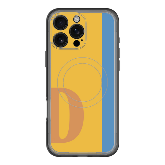スリムプロテクションプレミアムケース with MagSafe［ オリジナル - initial color line - D orange ］