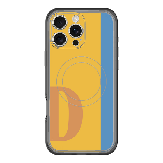 スリムプロテクションプレミアムケース with MagSafe［ オリジナル - initial color line - D orange ］