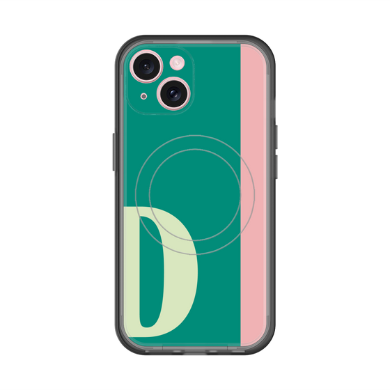 スリムプロテクションプレミアムケース with MagSafe［ オリジナル - initial color line - D green ］