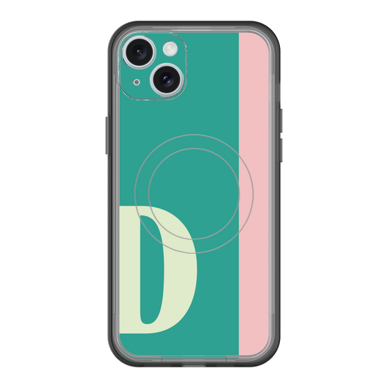 スリムプロテクションプレミアムケース with MagSafe［ オリジナル - initial color line - D green ］
