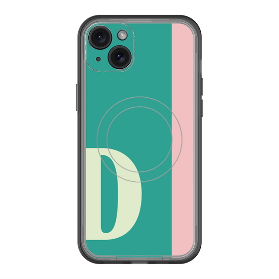 スリムプロテクションプレミアムケース with MagSafe［ オリジナル - initial color line - D green ］