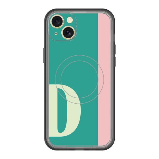 スリムプロテクションプレミアムケース with MagSafe［ オリジナル - initial color line - D green ］