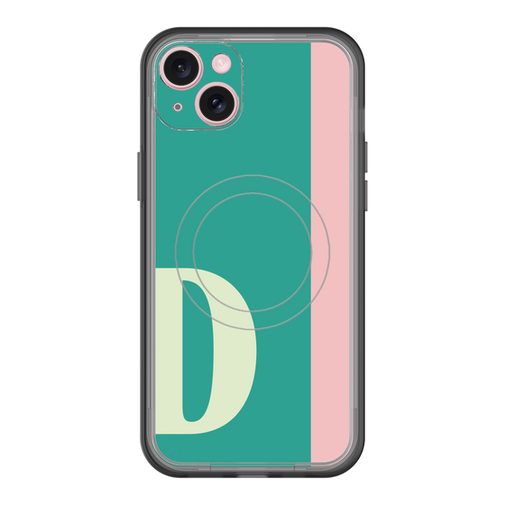 スリムプロテクションプレミアムケース with MagSafe［ オリジナル - initial color line - D green ］
