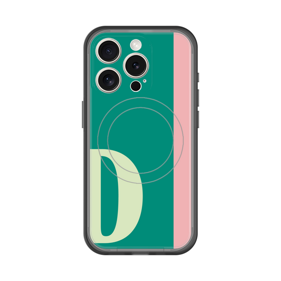 スリムプロテクションプレミアムケース with MagSafe［ オリジナル - initial color line - D green ］