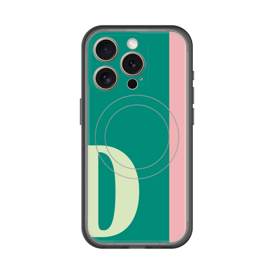 スリムプロテクションプレミアムケース with MagSafe［ オリジナル - initial color line - D green ］