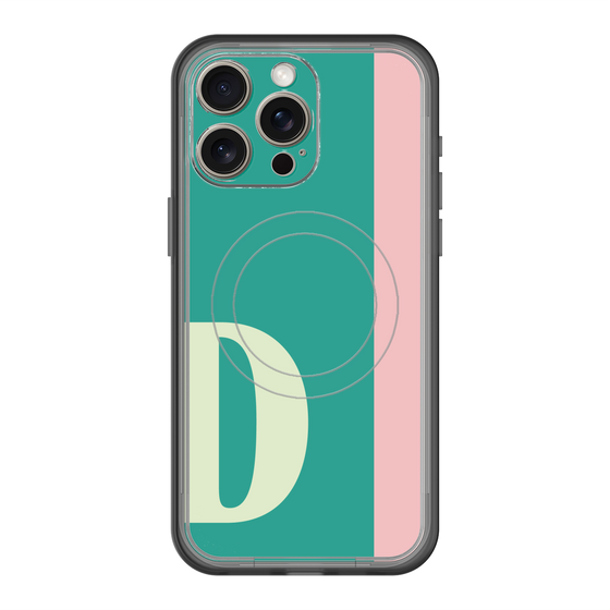 スリムプロテクションプレミアムケース with MagSafe［ オリジナル - initial color line - D green ］