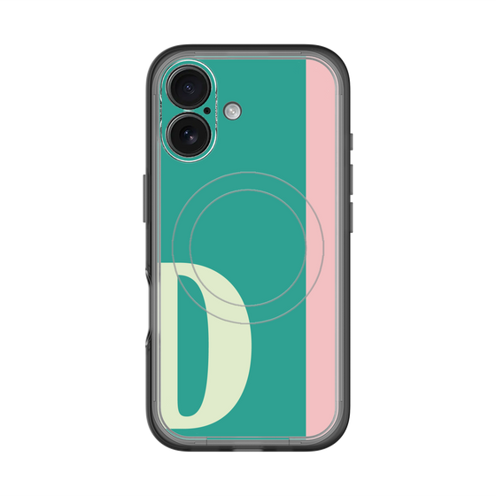 スリムプロテクションプレミアムケース with MagSafe［ オリジナル - initial color line - D green ］