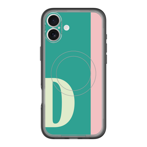 スリムプロテクションプレミアムケース with MagSafe［ オリジナル - initial color line - D green ］