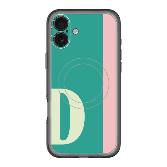 スリムプロテクションプレミアムケース with MagSafe［ オリジナル - initial color line - D green ］