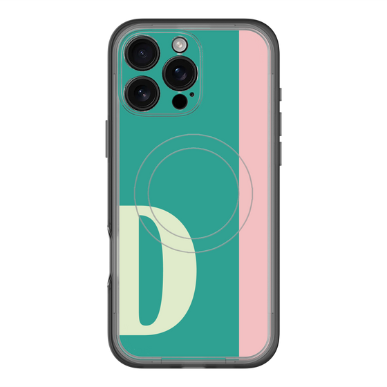 スリムプロテクションプレミアムケース with MagSafe［ オリジナル - initial color line - D green ］