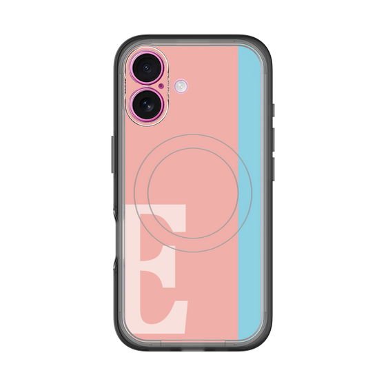 スリムプロテクションプレミアムケース with MagSafe［ オリジナル - initial color line - E pink ］