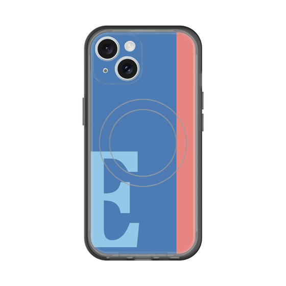スリムプロテクションプレミアムケース with MagSafe［ オリジナル - initial color line - E blue ］
