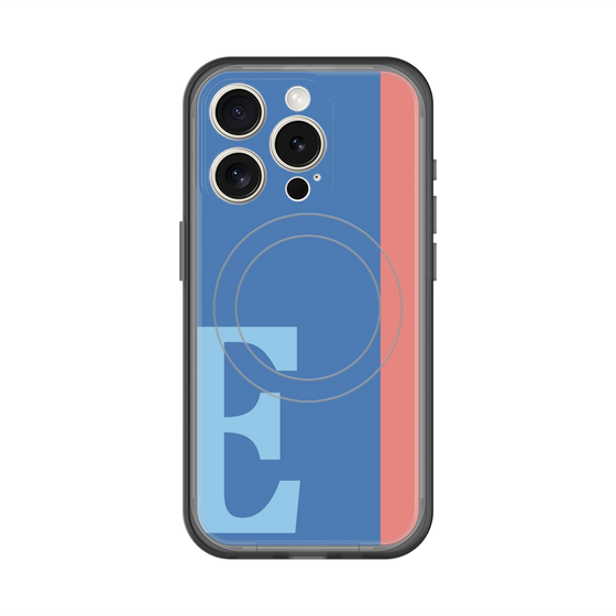 スリムプロテクションプレミアムケース with MagSafe［ オリジナル - initial color line - E blue ］
