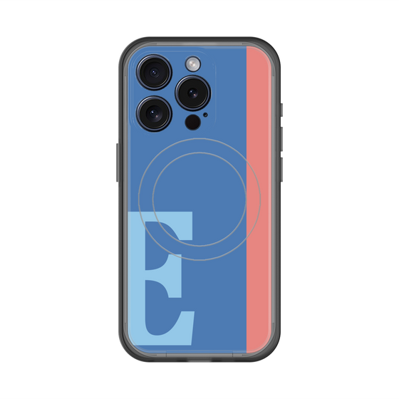 スリムプロテクションプレミアムケース with MagSafe［ オリジナル - initial color line - E blue ］