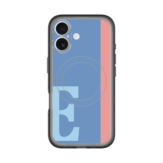 スリムプロテクションプレミアムケース with MagSafe［ オリジナル - initial color line - E blue ］