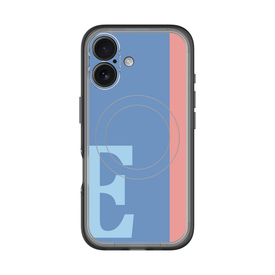 スリムプロテクションプレミアムケース with MagSafe［ オリジナル - initial color line - E blue ］