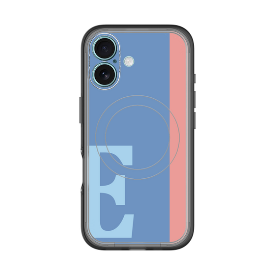 スリムプロテクションプレミアムケース with MagSafe［ オリジナル - initial color line - E blue ］