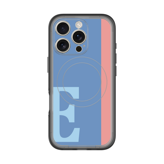 スリムプロテクションプレミアムケース with MagSafe［ オリジナル - initial color line - E blue ］