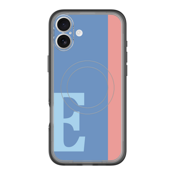 スリムプロテクションプレミアムケース with MagSafe［ オリジナル - initial color line - E blue ］