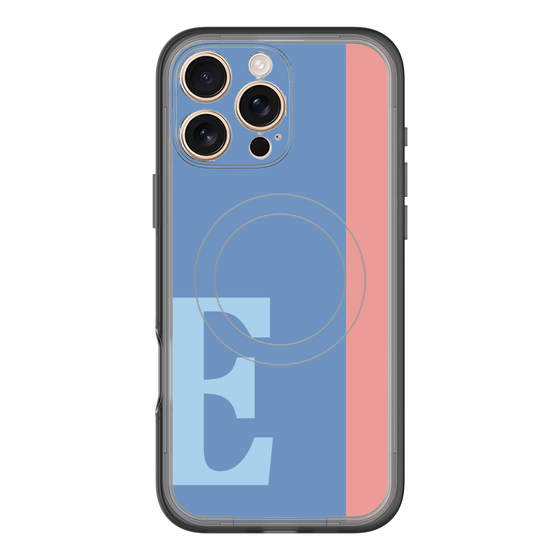 スリムプロテクションプレミアムケース with MagSafe［ オリジナル - initial color line - E blue ］
