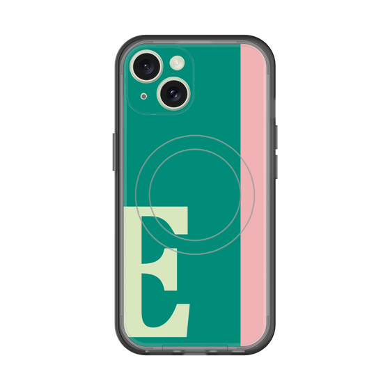 スリムプロテクションプレミアムケース with MagSafe［ オリジナル - initial color line - E green ］