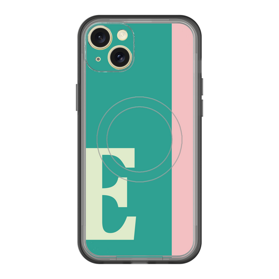 スリムプロテクションプレミアムケース with MagSafe［ オリジナル - initial color line - E green ］