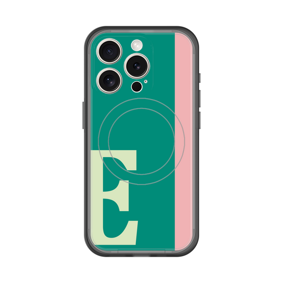 スリムプロテクションプレミアムケース with MagSafe［ オリジナル - initial color line - E green ］