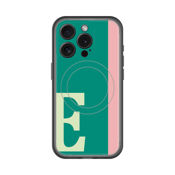 スリムプロテクションプレミアムケース with MagSafe［ オリジナル - initial color line - E green ］