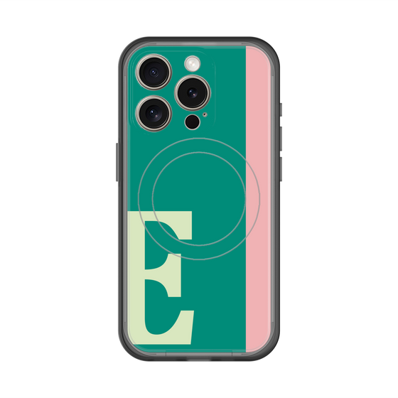 スリムプロテクションプレミアムケース with MagSafe［ オリジナル - initial color line - E green ］