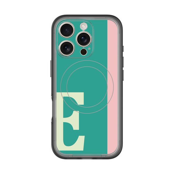 スリムプロテクションプレミアムケース with MagSafe［ オリジナル - initial color line - E green ］